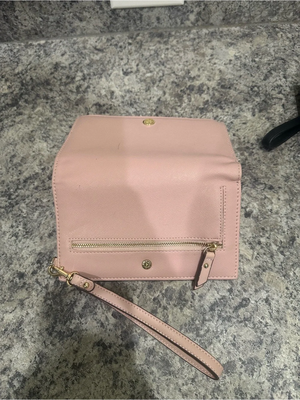2 Anne Klein Zip Wristlet Wallet - Pink and Black